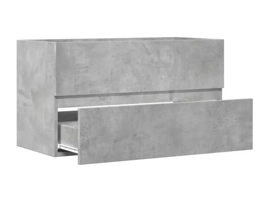 Armoire de salle de bain suspendue gris béton bois d'ingénierie