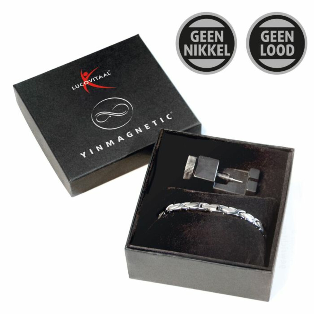 Lucovitaal Yinmagnetic Magneet Armband Zilver