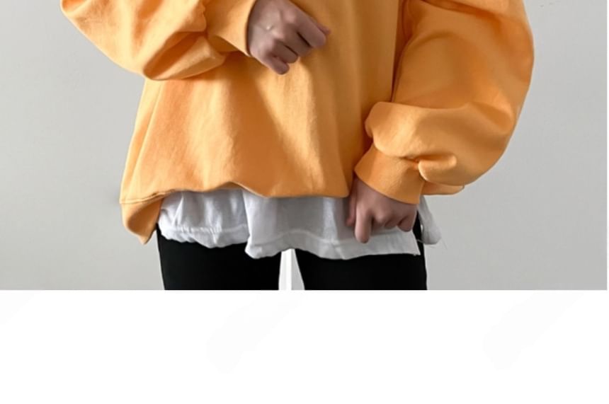 SeoulPop - Losvallend sweatshirt met geborduurde hond
