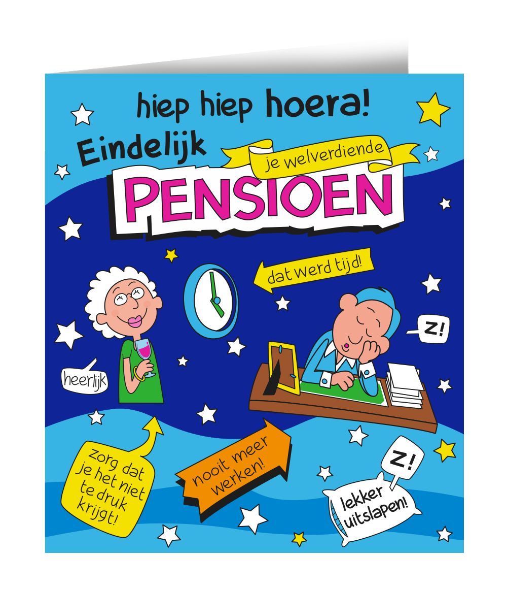 Pensioen Wenskaart 16,5cm