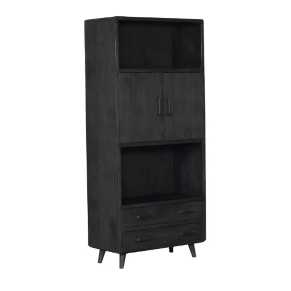 StarFurn - Boekenkast Omaha Black - 90 cm - zwart