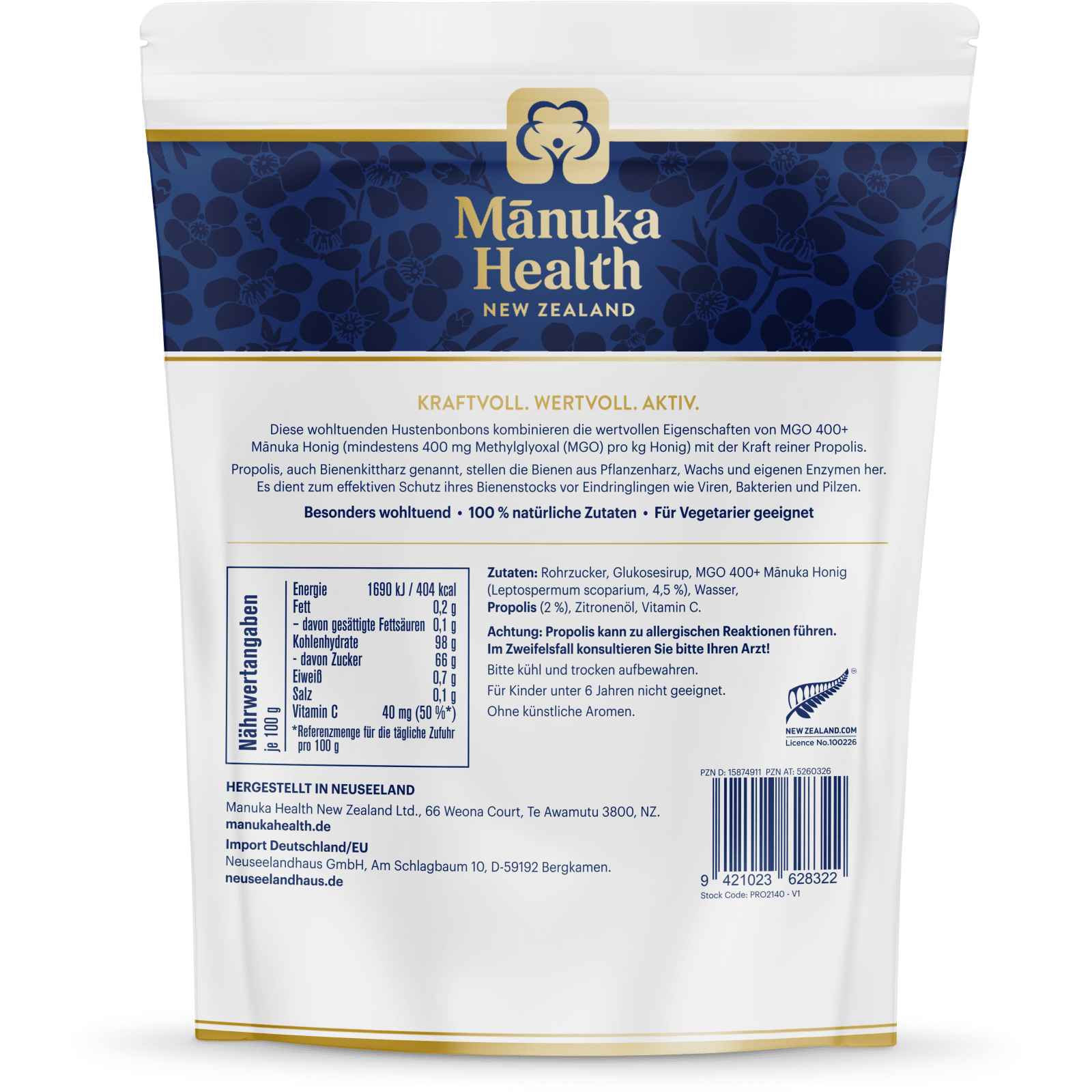 Manuka MGO 400+ Hustenbonbons (250g)