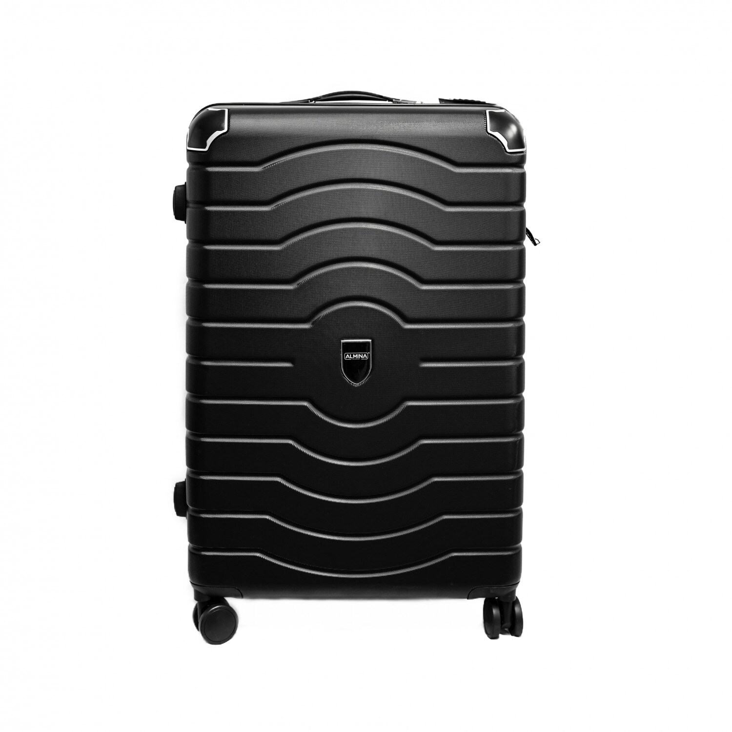 3 Tlg. Reisekoffer- Set Schwarz mit 4 Räder 360° drehbar Hartschale