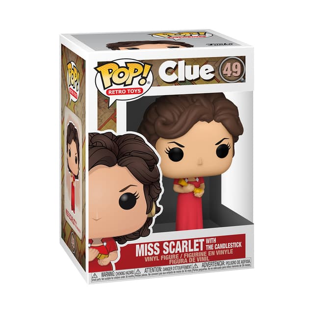 POP Vinyl: Clue- Miss Scarlet w/Candlestick