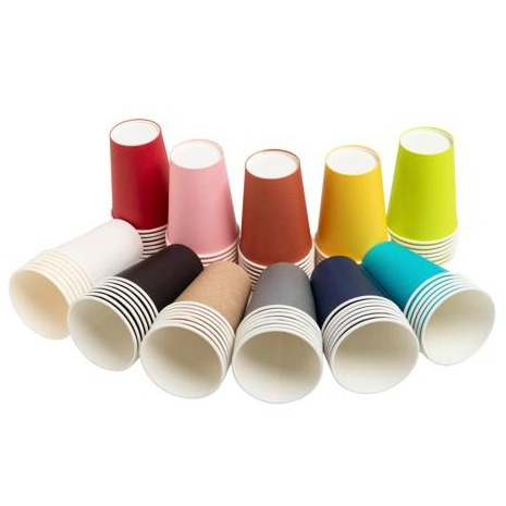 (15er Set) Pappbecher Einweg Papier Becher Party Geschirr Tisch Deko (89114I) - Rosa