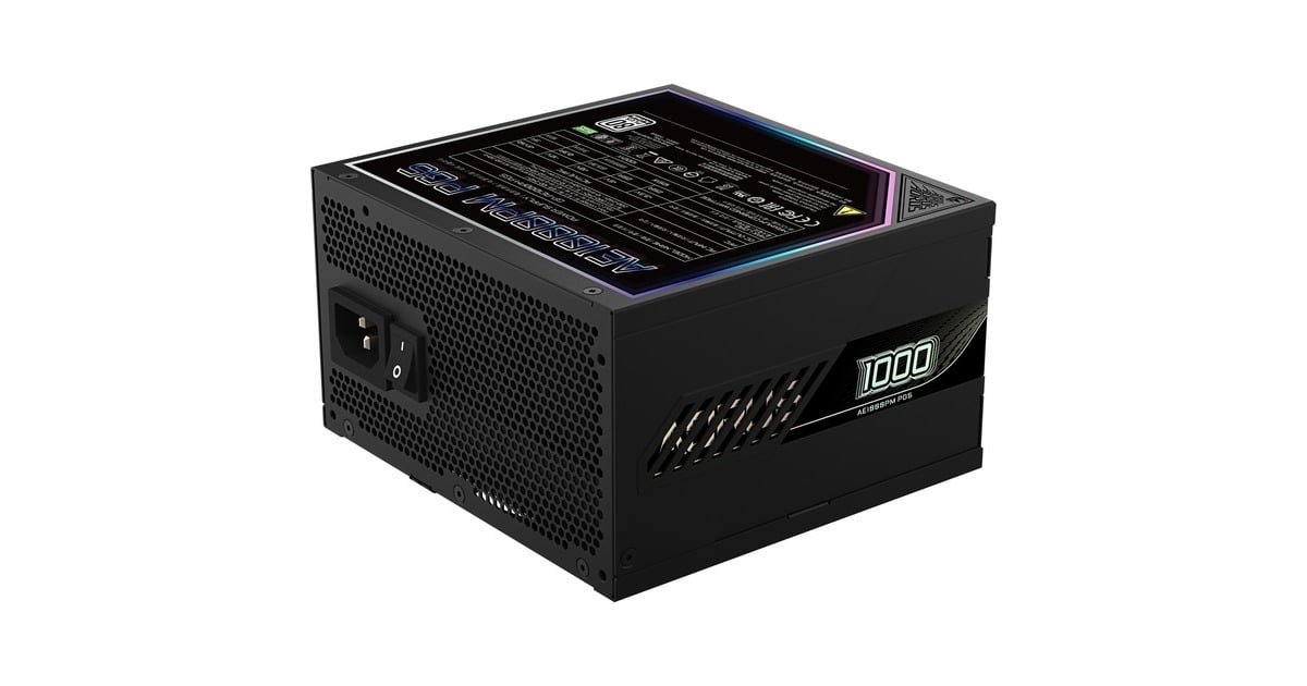 GIGABYTEAORUS ELITE GP-AE1000PM PG5 modulaire 1000 watt voeding   (Zwart, 1x 12VHPWR, 6x PCIe)