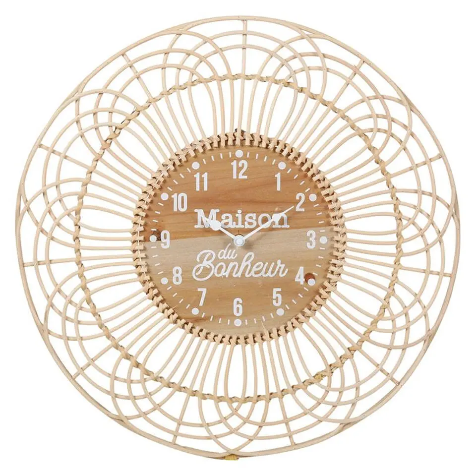 Ostaria Wandklok/muur klok - Ibiza stijl - D50 cm - naturel