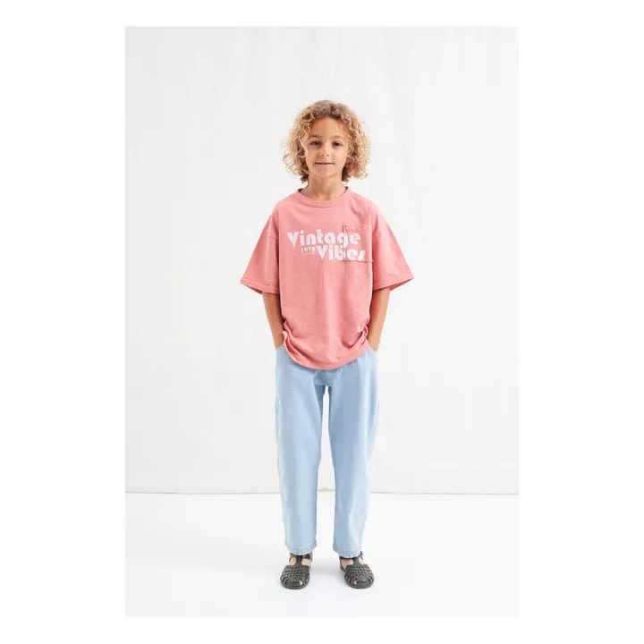 Tocoto Vintage T-Shirt Oversize Vintage Vibes Coton Bio | Rouge framboise