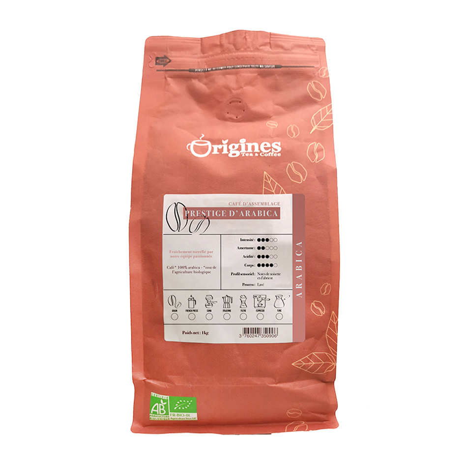 Café en grains bio - Prestige d'Arabica