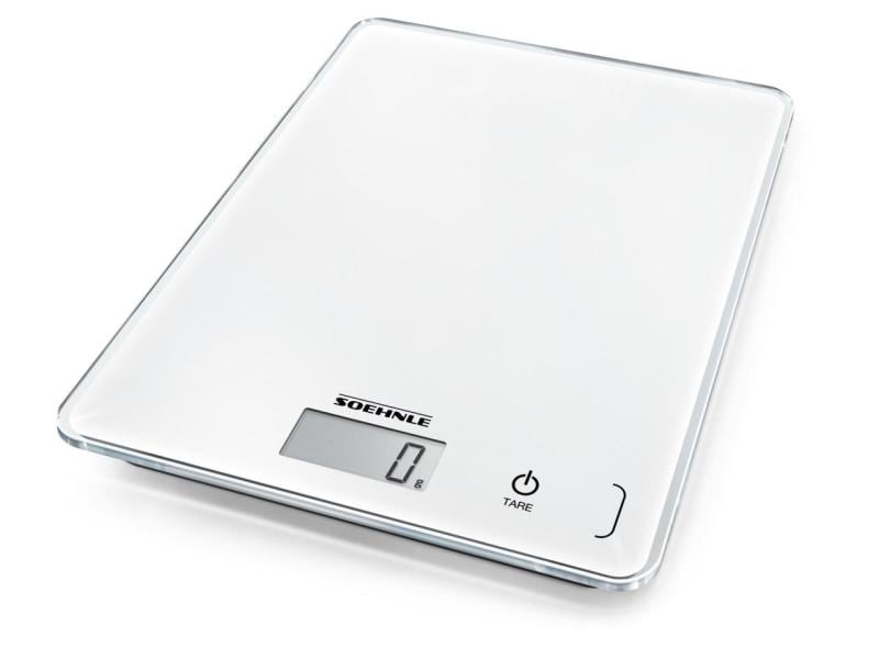 Soehnle Küchenwaage Page Compact 300 Weiss Flache Küchenwaage