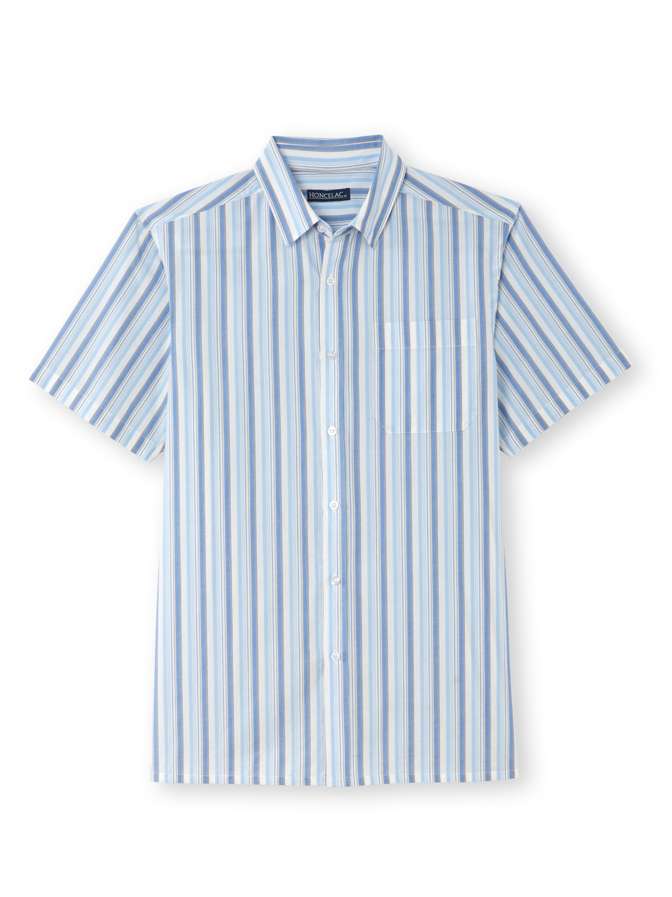 Chemise pur coton, manches courtes