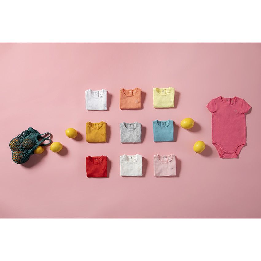 Lot de 3 bodies manches courtes unis - Multicolore