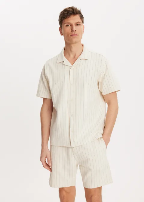 Gestreept overhemd off-white (WIT.O)