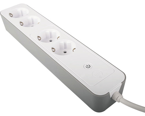 tint Smart Power Strip 4-weg 3G1.5 wit/grijs 1,8 m
