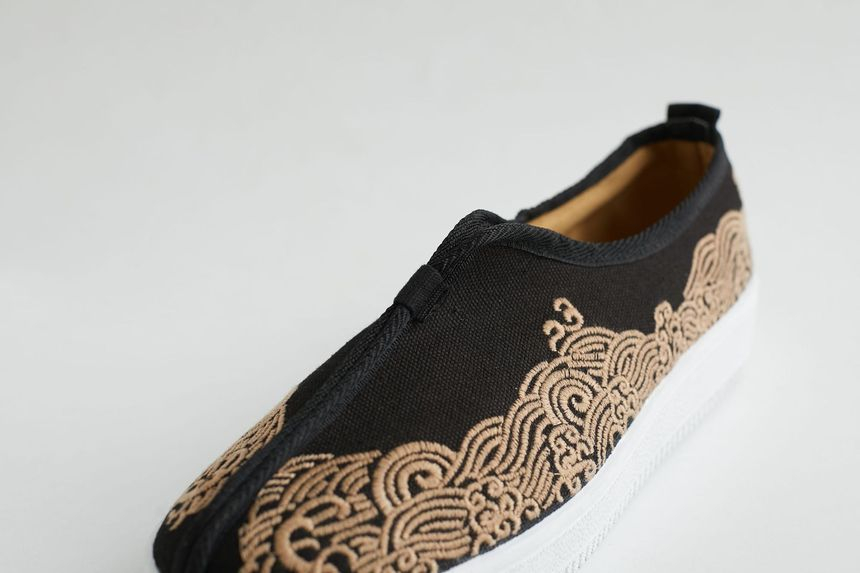 Sparrow Farm - Retro Chinese stijl geborduurde instappers