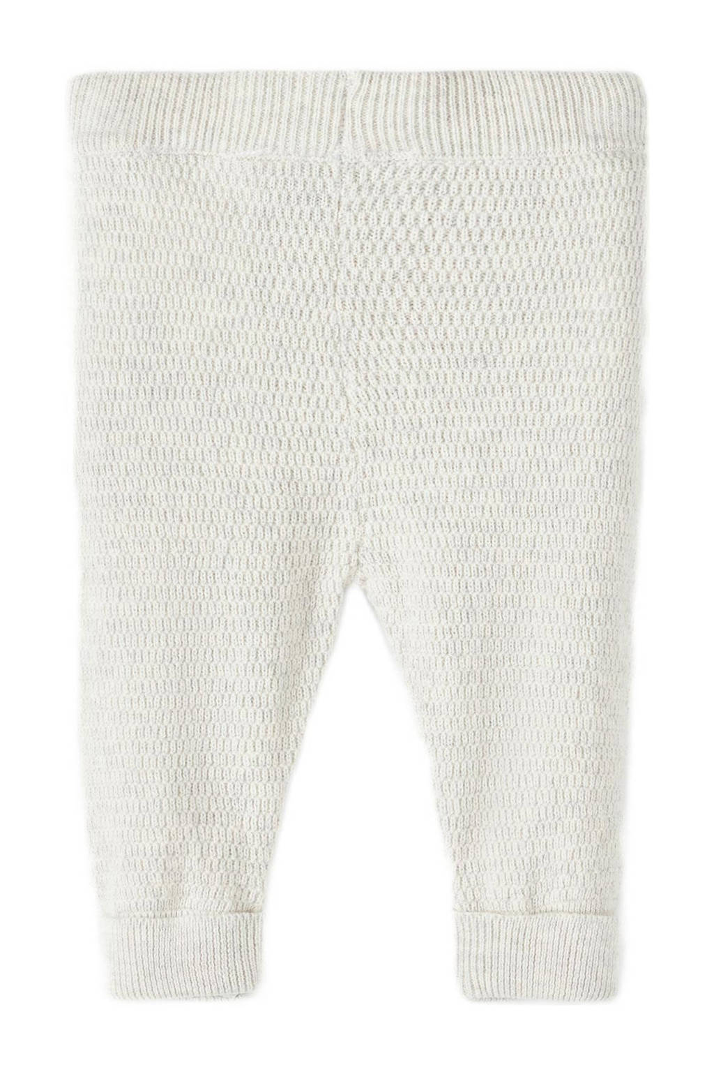 NAME IT baby broek NBNOTTER van katoen lichtgrijs melange