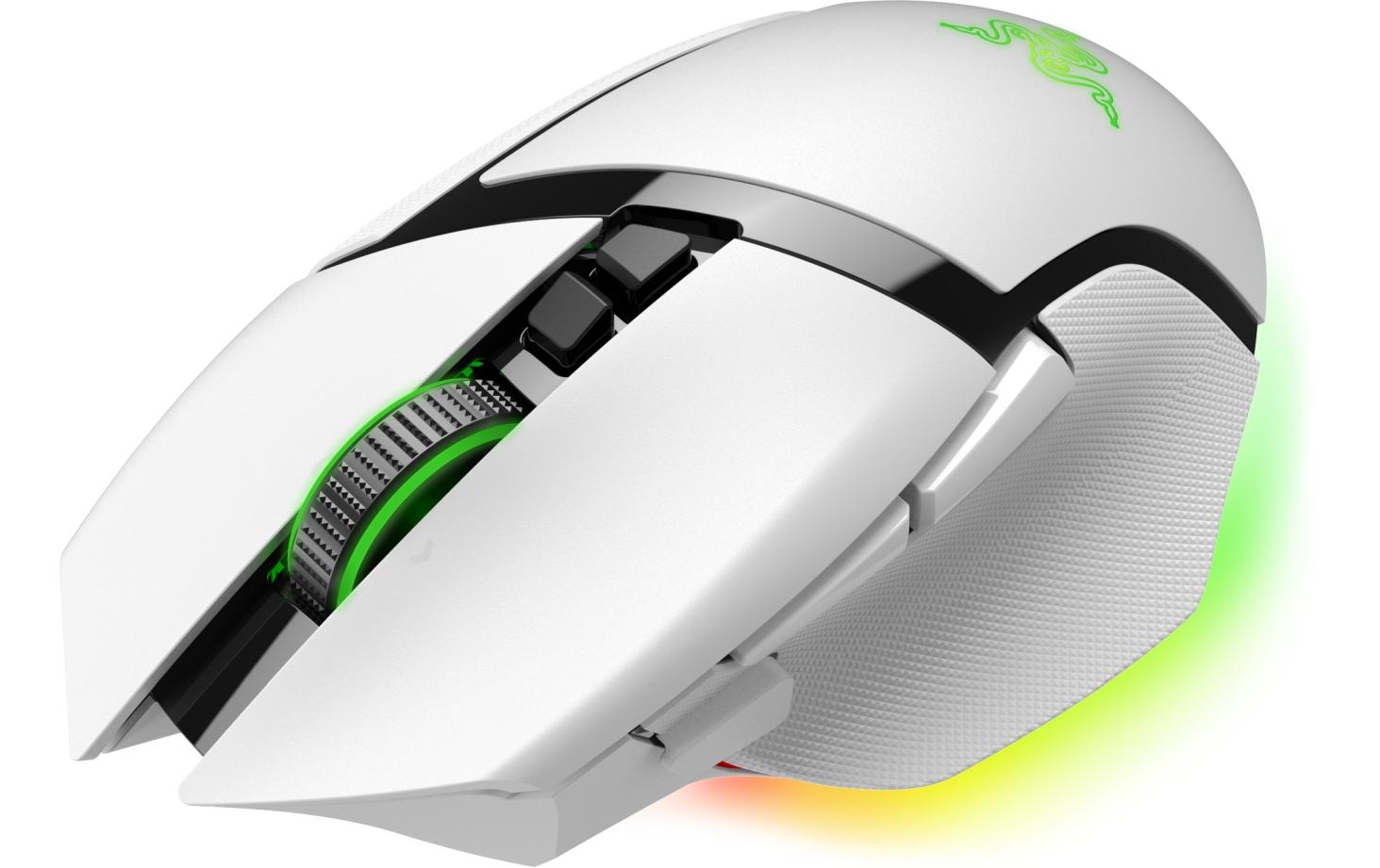Gaming-Maus Razer Basilisk V3 Pro 35k Weiss<br>Kabelloser ergonomischer RGB-Gaming-Maus