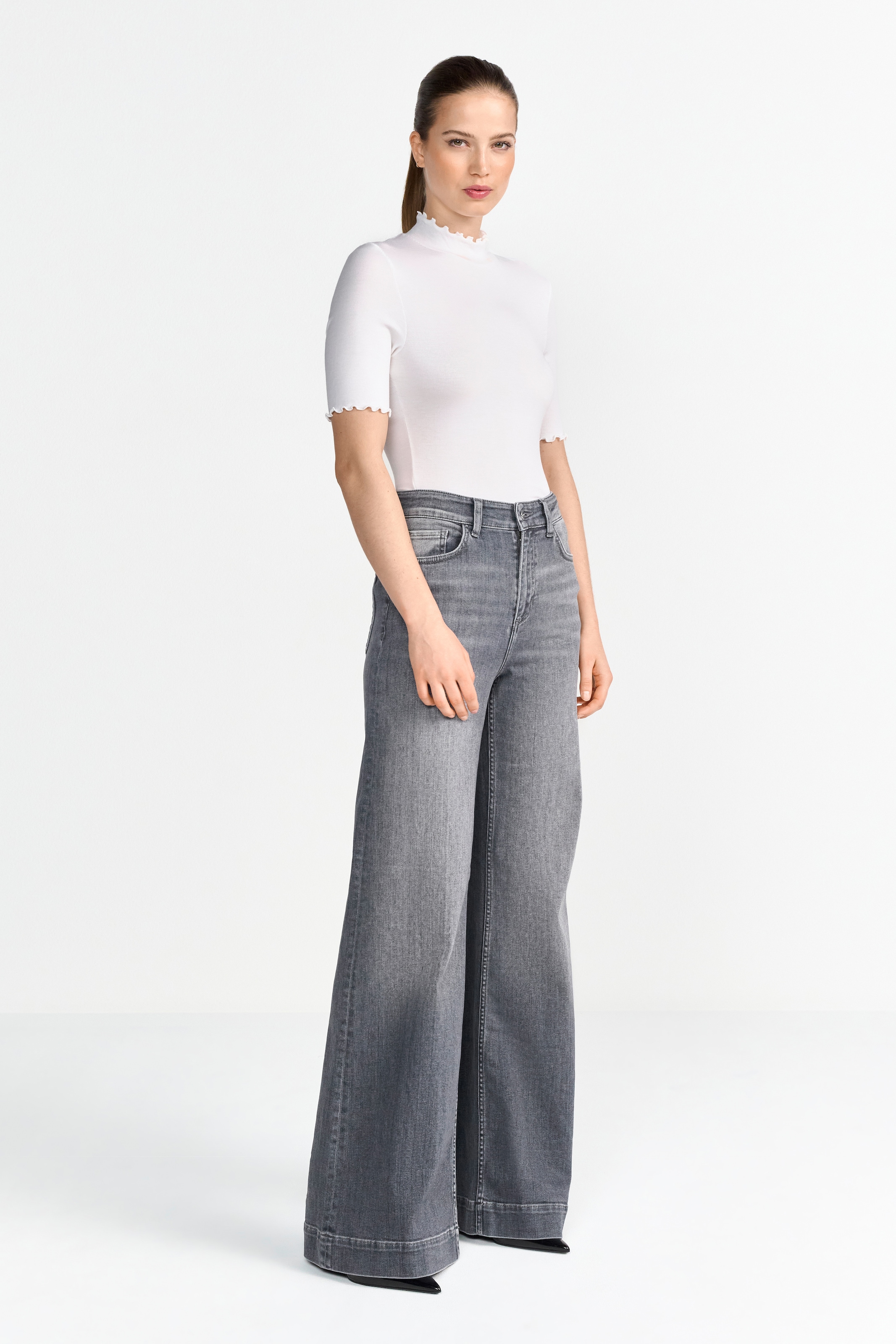RICHROYAL Rollkragenshirt , mit gewellten Kanten