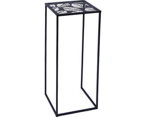 Lafiora metalen plantentafel, 60 cm hoog, vierkant, zwart