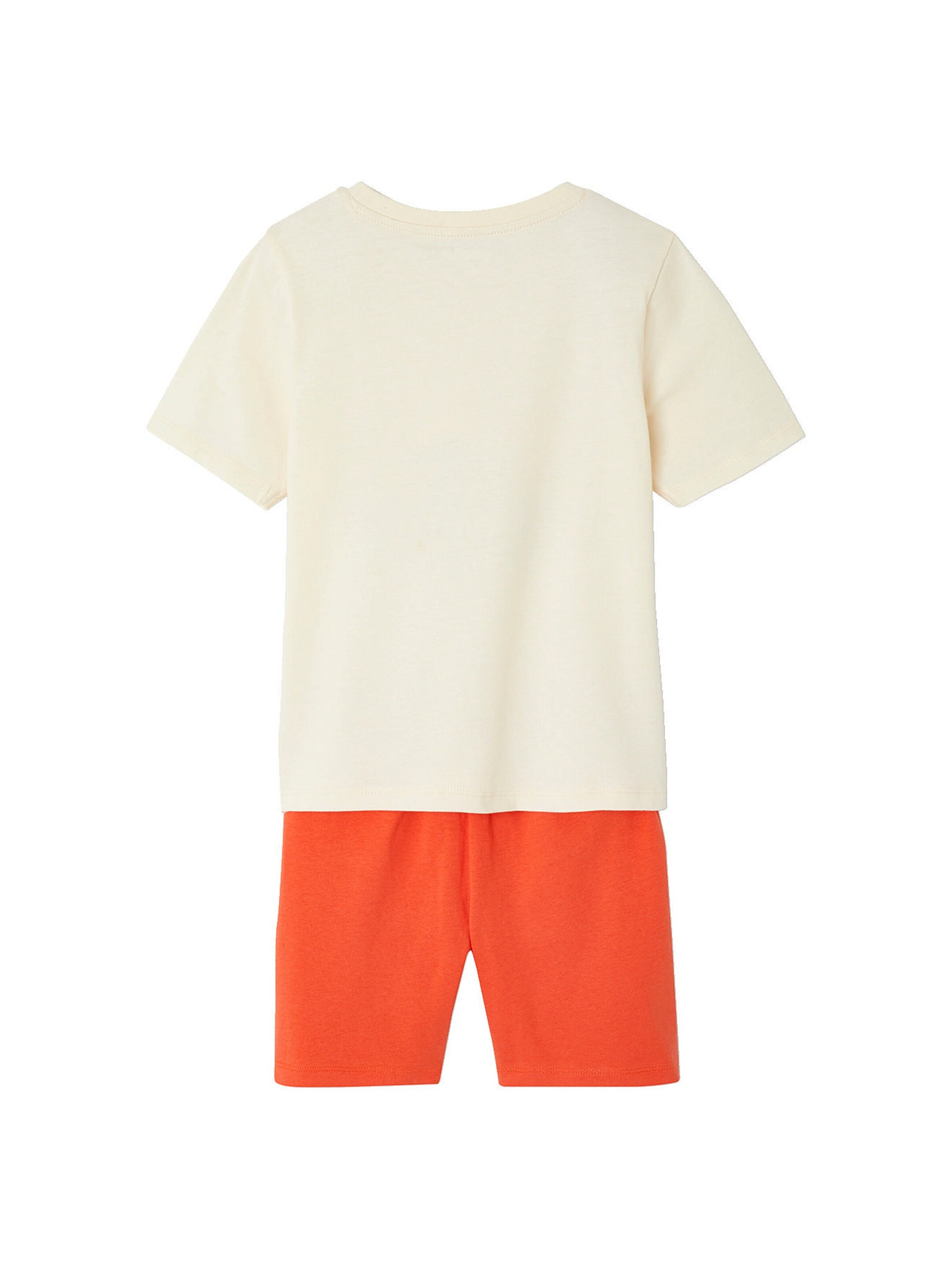 Vertbaudet 3er-Pack Jungen Sommer-Schlafanzüge mit Surfer-Prints und Recycling-Baumwolle mandarine