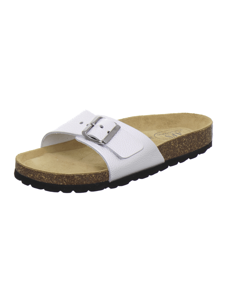 modische Pantoletten Damen silber Lack