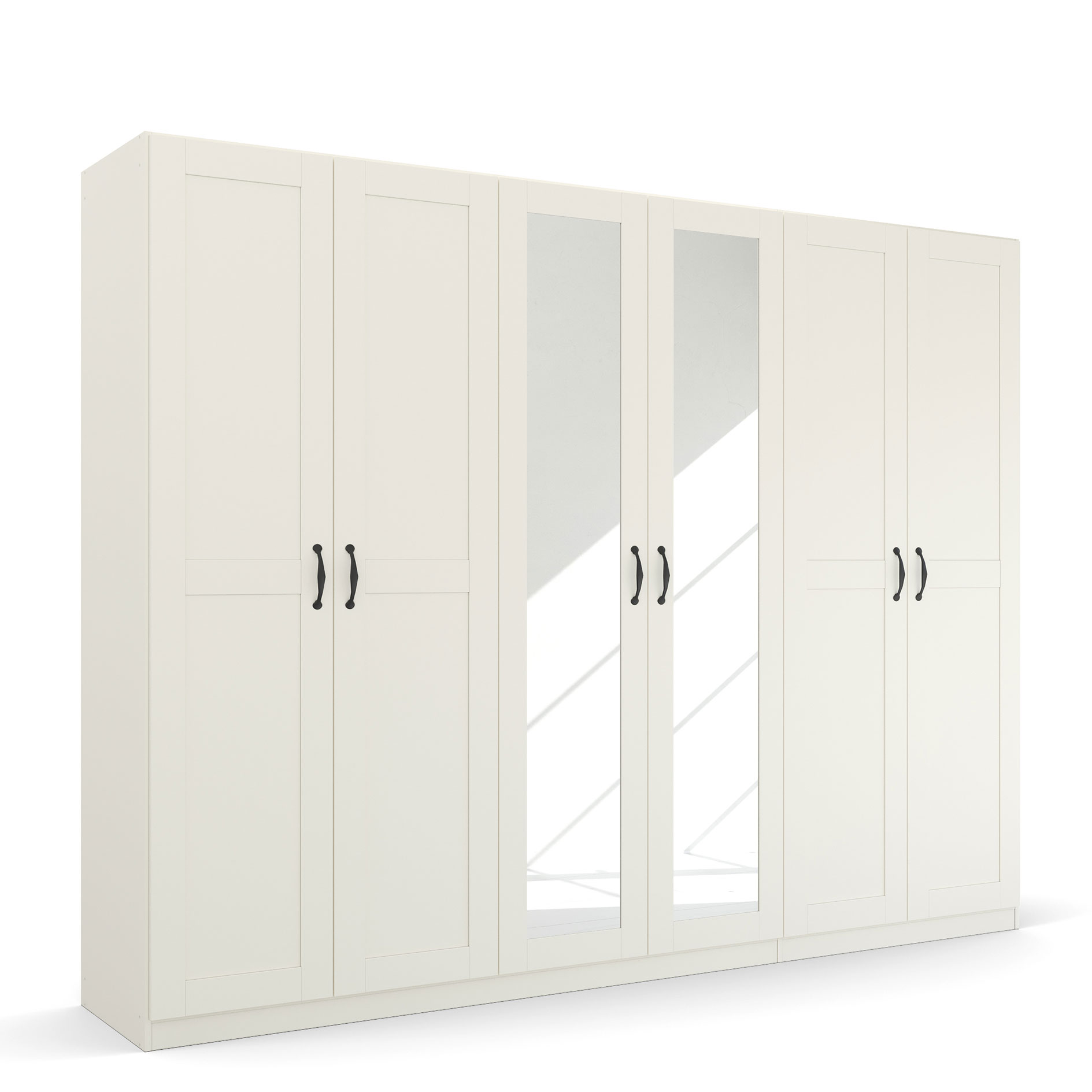 Drehtürenschrank - alpinweiß matt - alpinweiß - 271 cm