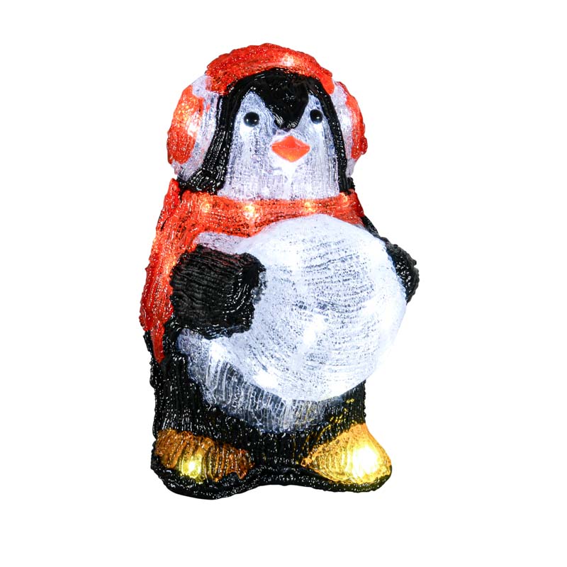 Pingouin lumineux 30 LED blanches