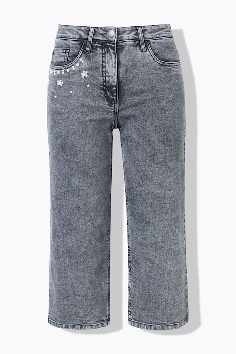 Jeans-Culotte, Wide Legs, 5-Pocket, Moon Wash