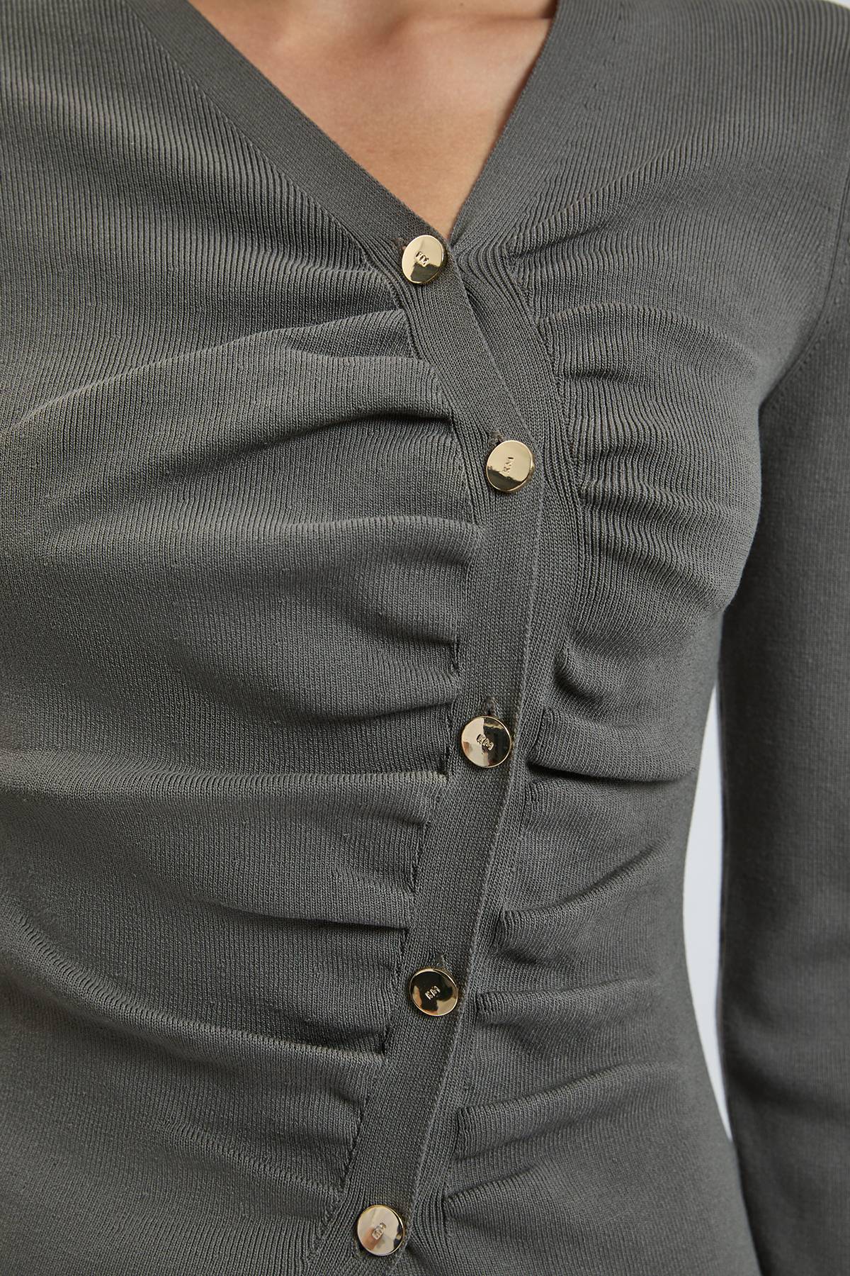 KarenMillen Cardigan En Maille Viscose À Fermeture Asymétrique
