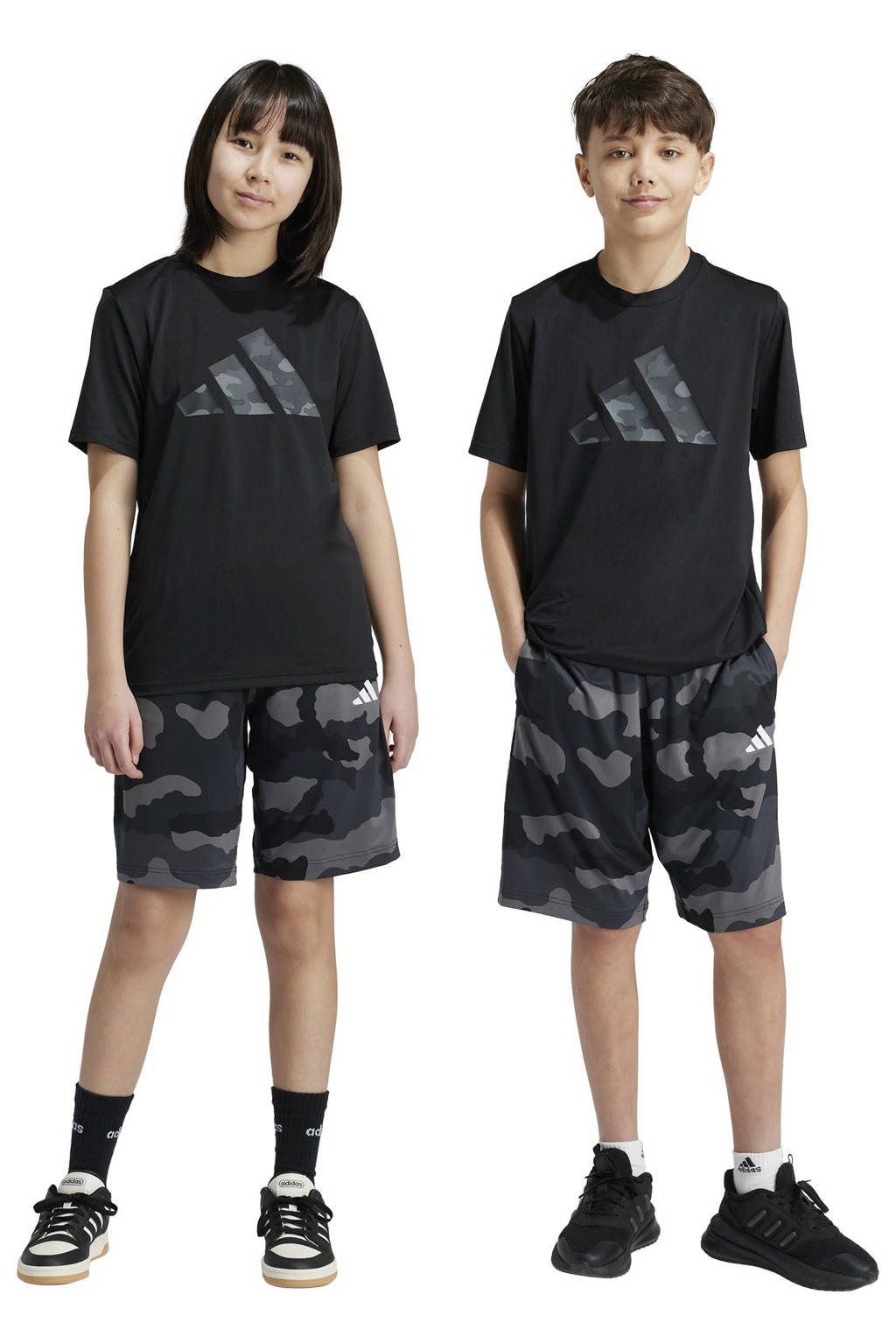 adidas Juniorsportshort zwart/grijs