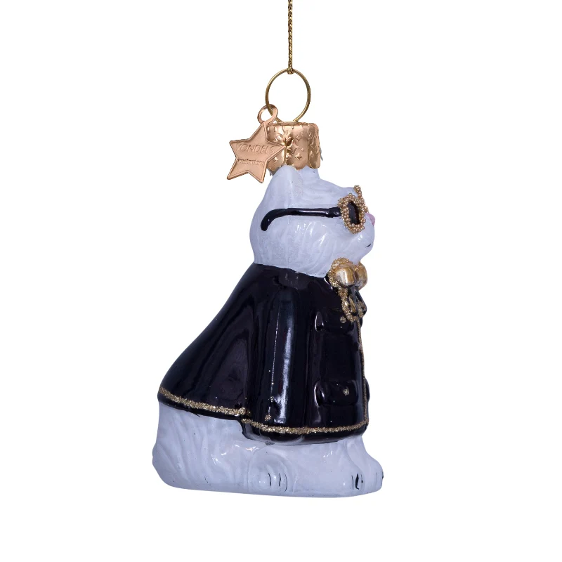 Vondels  Fashionista kat juleophæng - H7,5 cm.