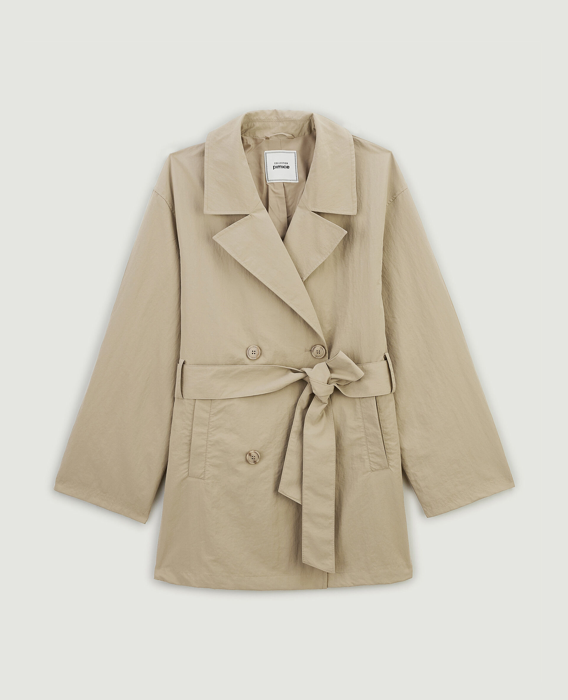 Trench court - Beige chiné