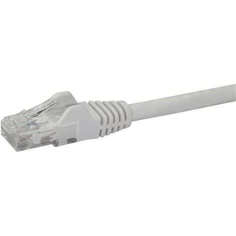 StarTech.com Câble réseau Cat6 Gigabit UTP sans crochet de 2m - Cordon Ethernet RJ45 anti-accroc - M/M - Blanc