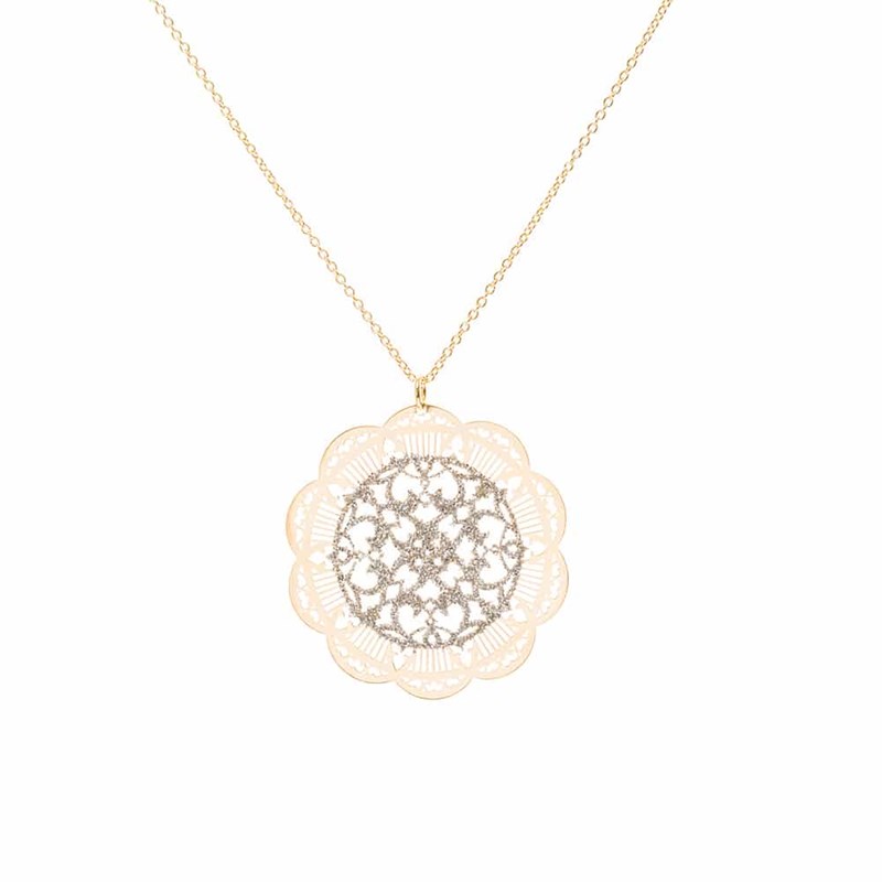 Collier Argent Inca Doré Et Argent