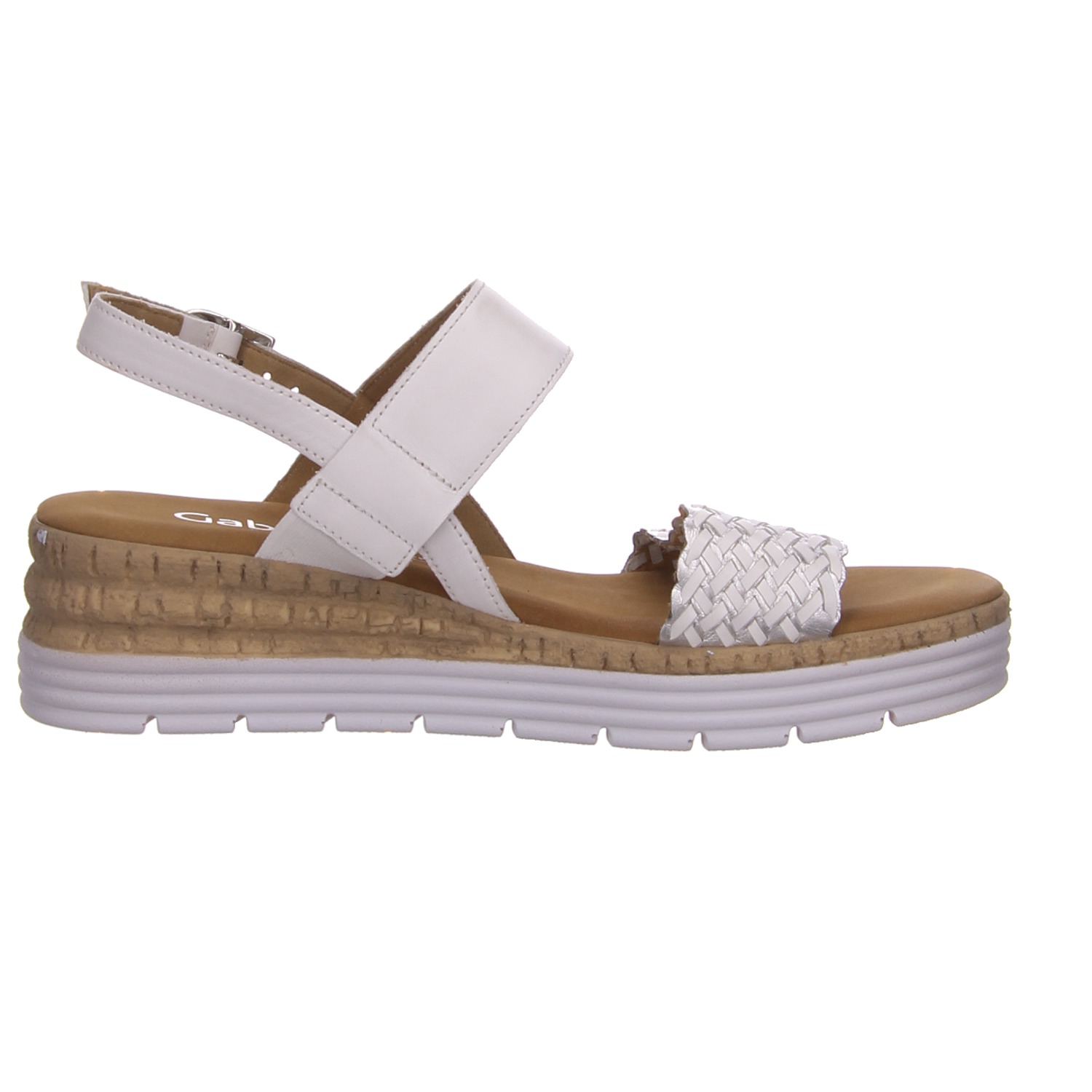 Gabor Sandalette weiß silber weiss/weiss kombi