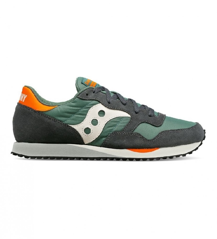 Tênis Saucony Dxn Trainer Vintage em Couro Verde
