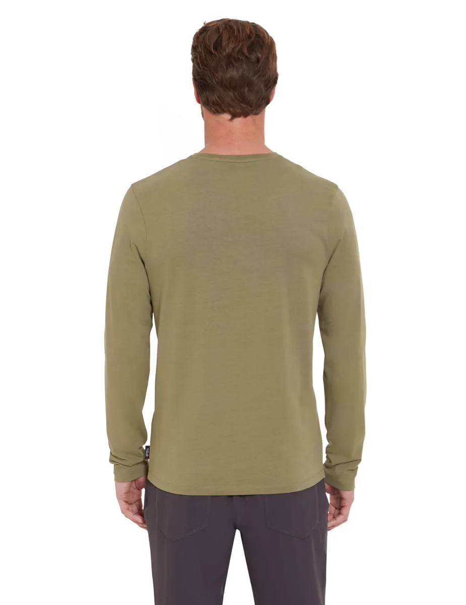 Rab Basecamp Logo Badge Ls Tee Light Khaki