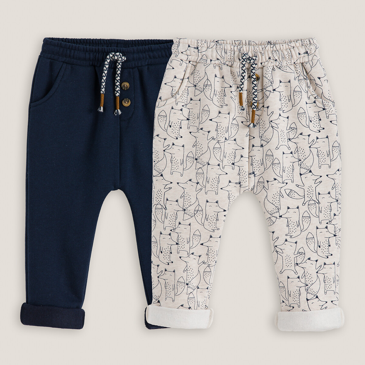COLEÇÕES LA REDOUTE<br>Conjunto de 2 saruels em molton