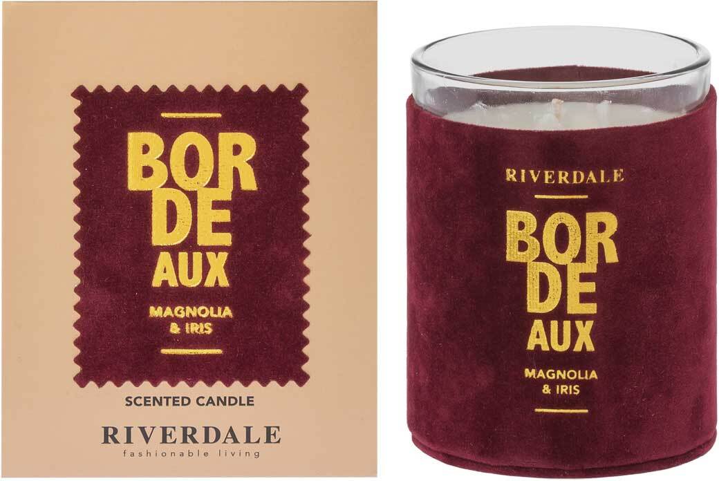 Riverdale geurkaars Eternity Magnolia & Iris rood 40 uur D 8,6 H 11,5 cm