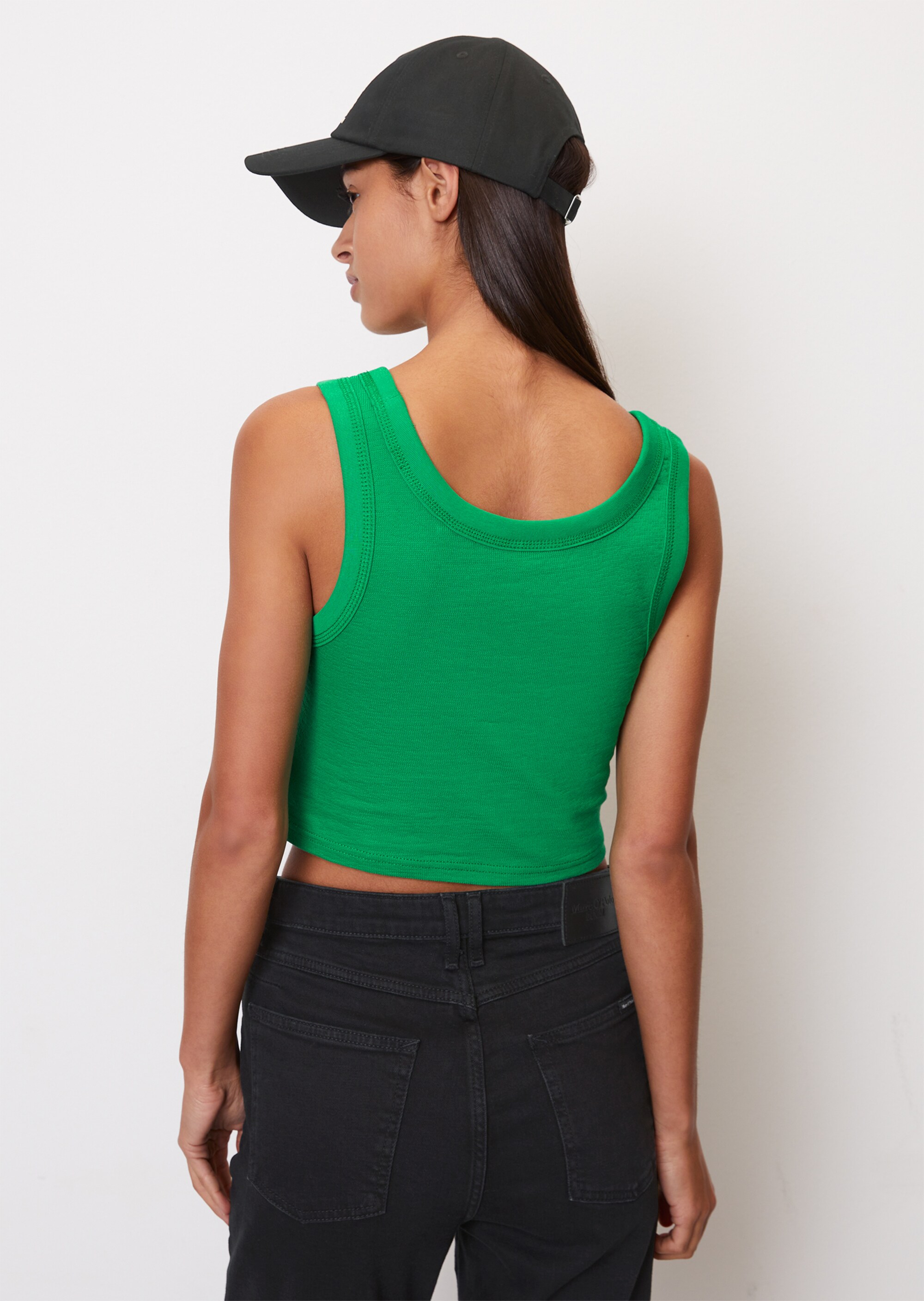 Crop Top slim aus strukturiertem Jersey