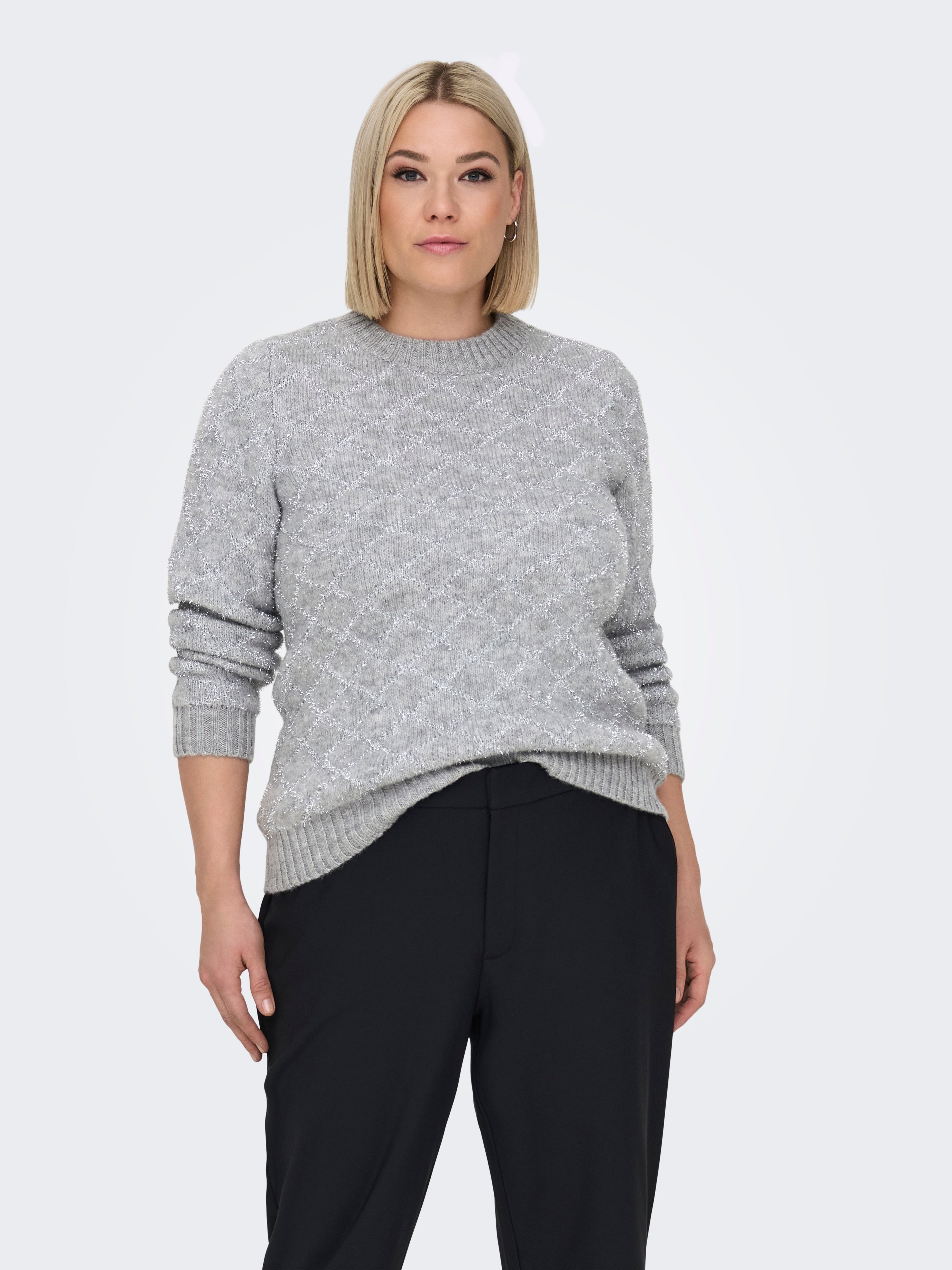 CARALBA Strickpullover Medium Grey Melange