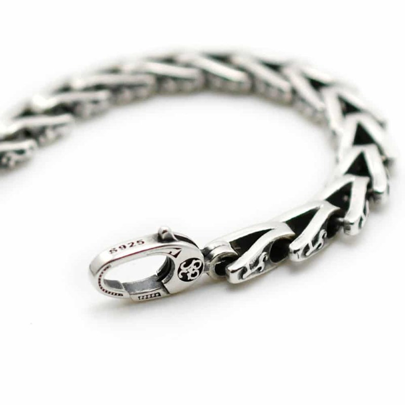 Bracelet Homme Argent Structure Tribal