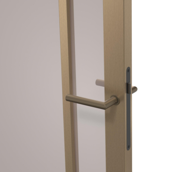 Arne & Bodil binnendeur ABE107 brons glas - metallic brons staallook afwerking