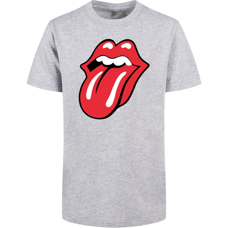 F4NT4STIC Basic Kids Tee The Rolling Stones Classic Tongue heathergrey