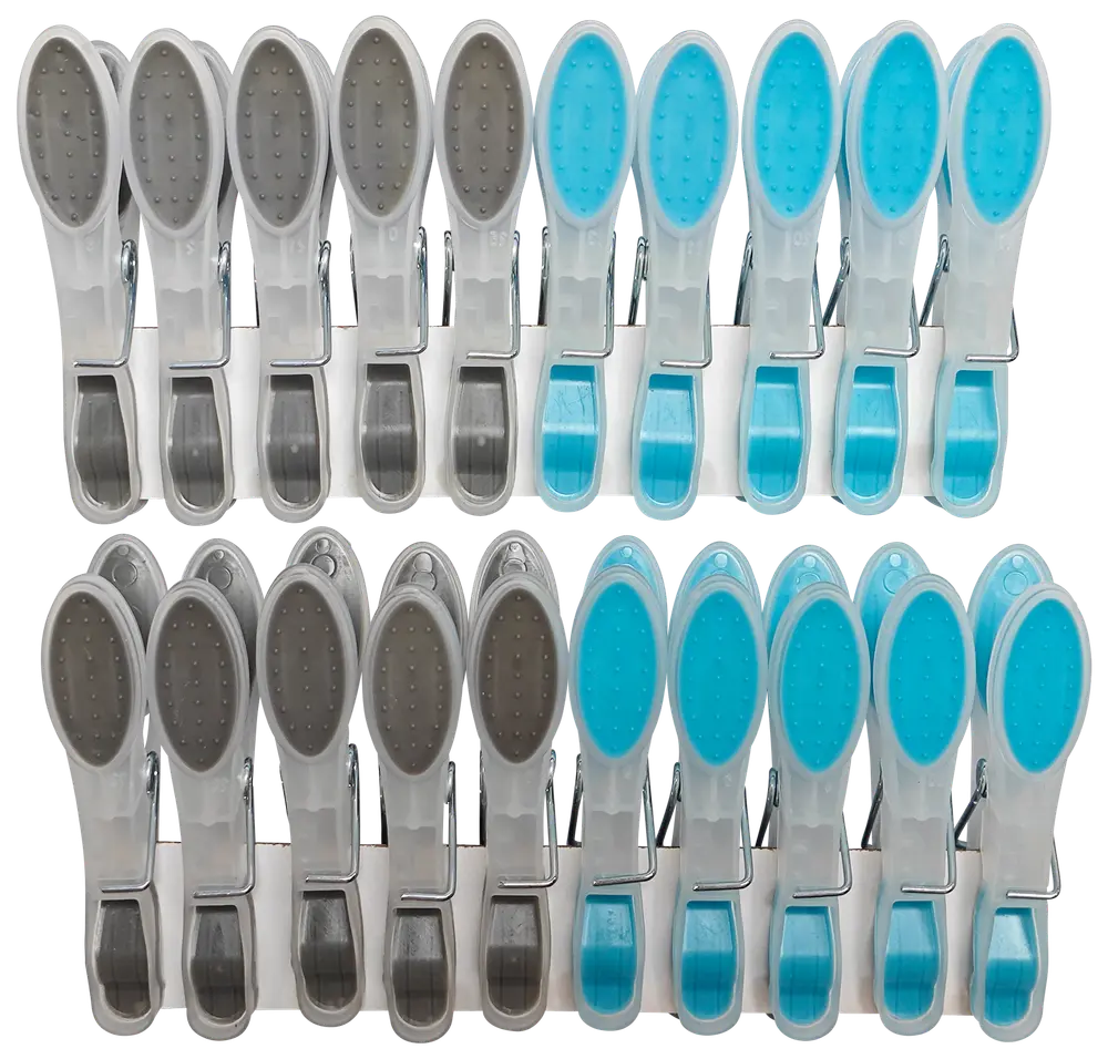 Tøjklemme plast med soft-grip 20-pak