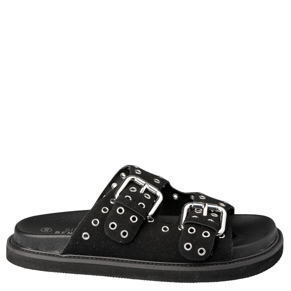 Gina Benotti Damen Sandalen mit Nieten schwarz