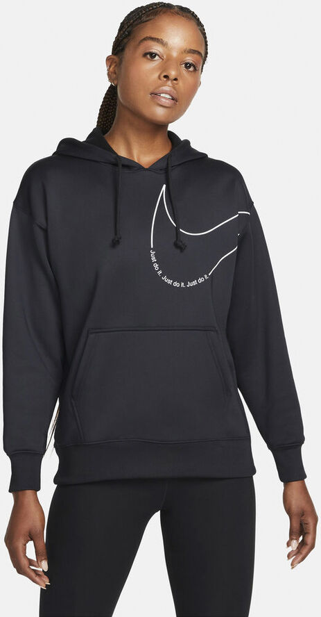Nike Therma-FIT Fleece træningshættetrøje Sort