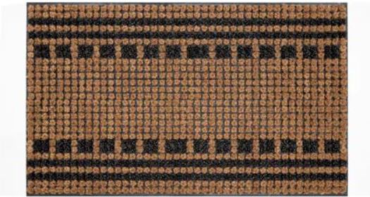 HQ Hamat kokosmat Boutique Stripes and Squares naturel 75 x 45 cm