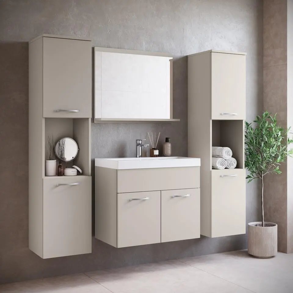 Badplaats Badkamermeubel Set Montreal XL 60 x 35 cm - Beige - Badmeubel met