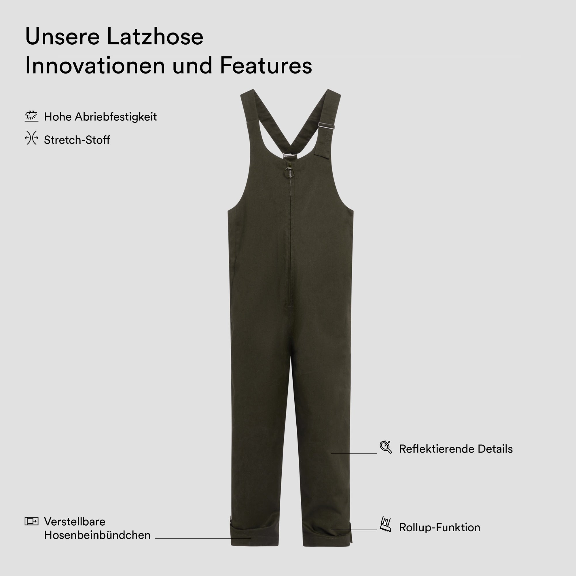 Disa schwere Twill Latzhose lang